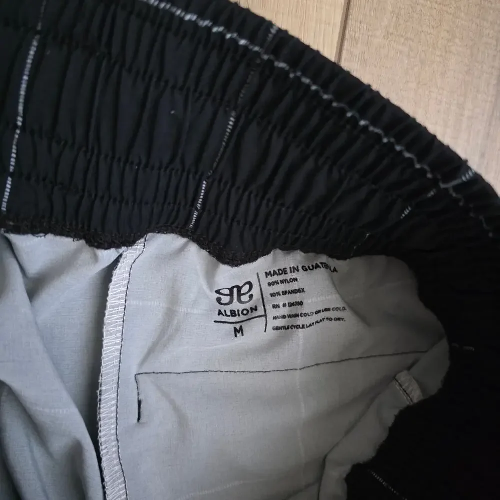 Albion Jetsetter Joggers Windowpane Black White Pants Women Sz M Tall - Picture 14 of 16